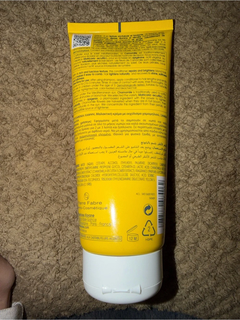 Klorane Blond Highlights Brightening Shampoo and Conditioner with Camomille Set